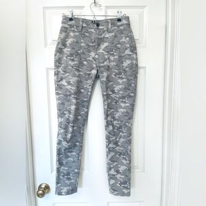 Banana Republic Sloan Utility Grey Camo pants, size 0